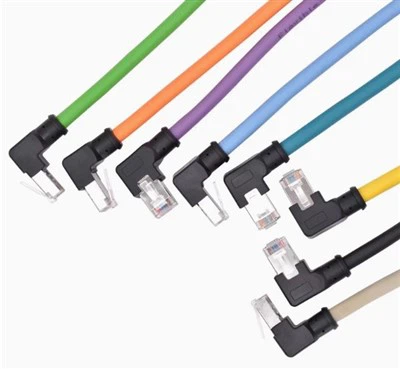 สายเคเบิลมุมขวา RJ45
